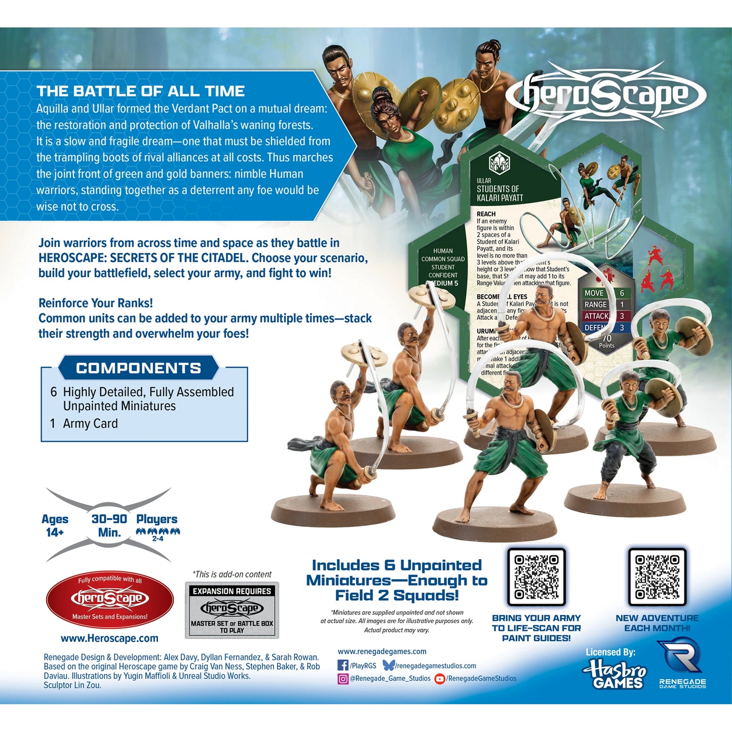Heroscape - Students Of Kalari Payatt - Army Expansion - Englisch