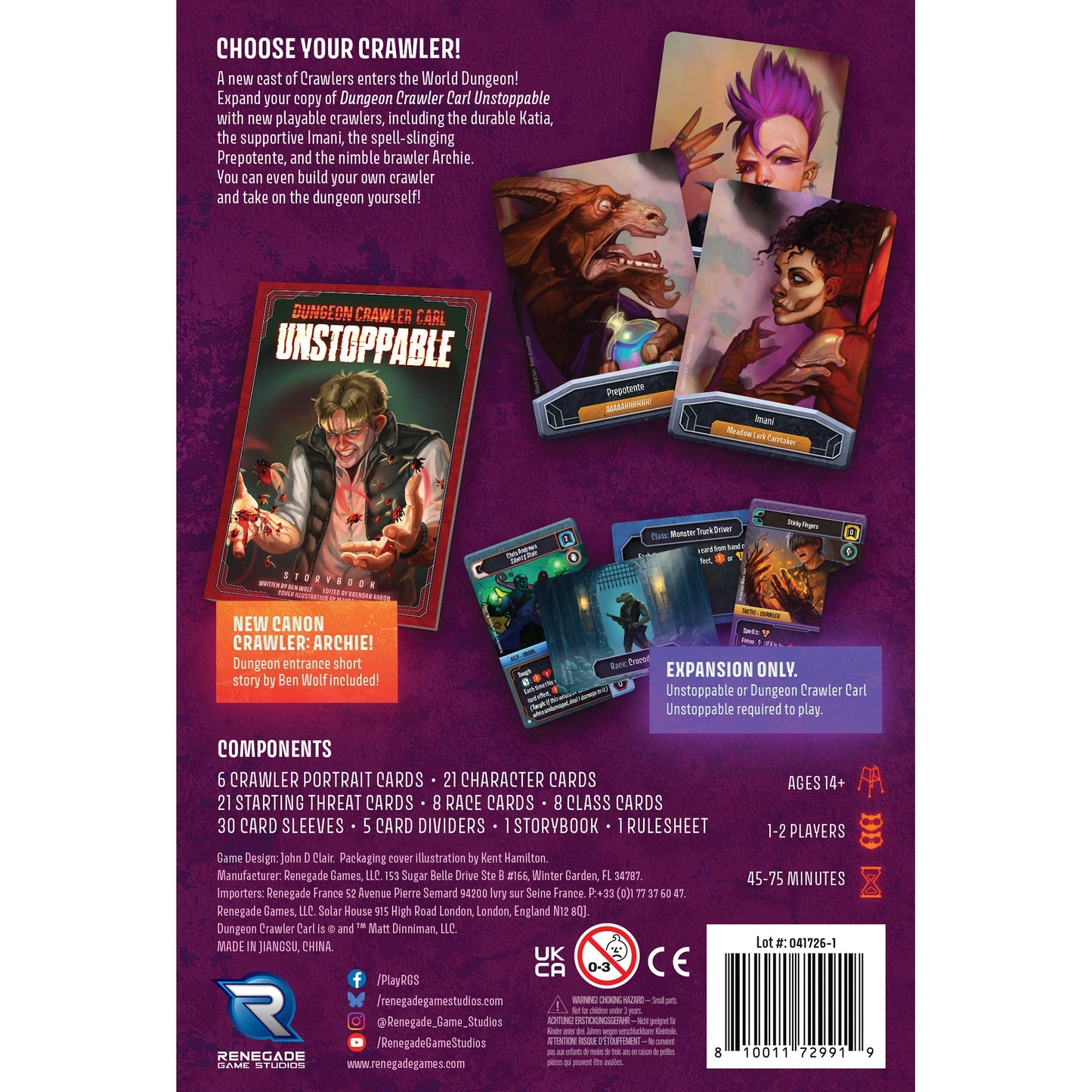 Dungeon Crawler Carl Unstoppable: Crawler Chaos Expansion - Englisch