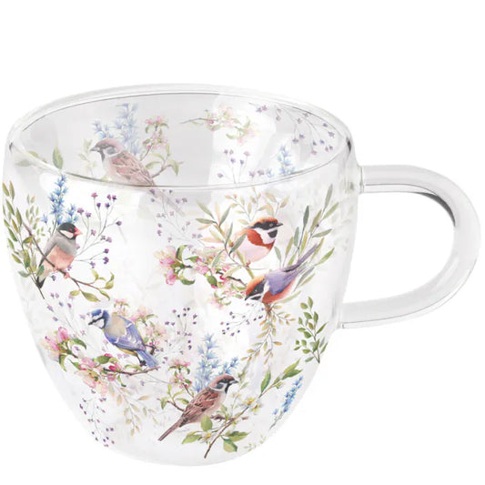 Ambiente - Doppelwandiges Glas 0,2L - Vögel