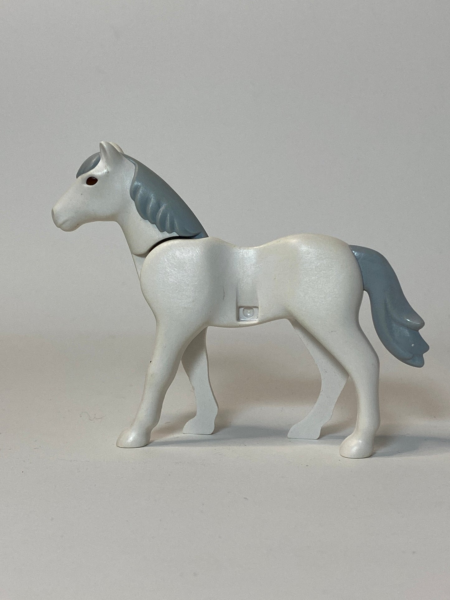 Playmobil Pferd weiß mit grauer Mähne - 8332